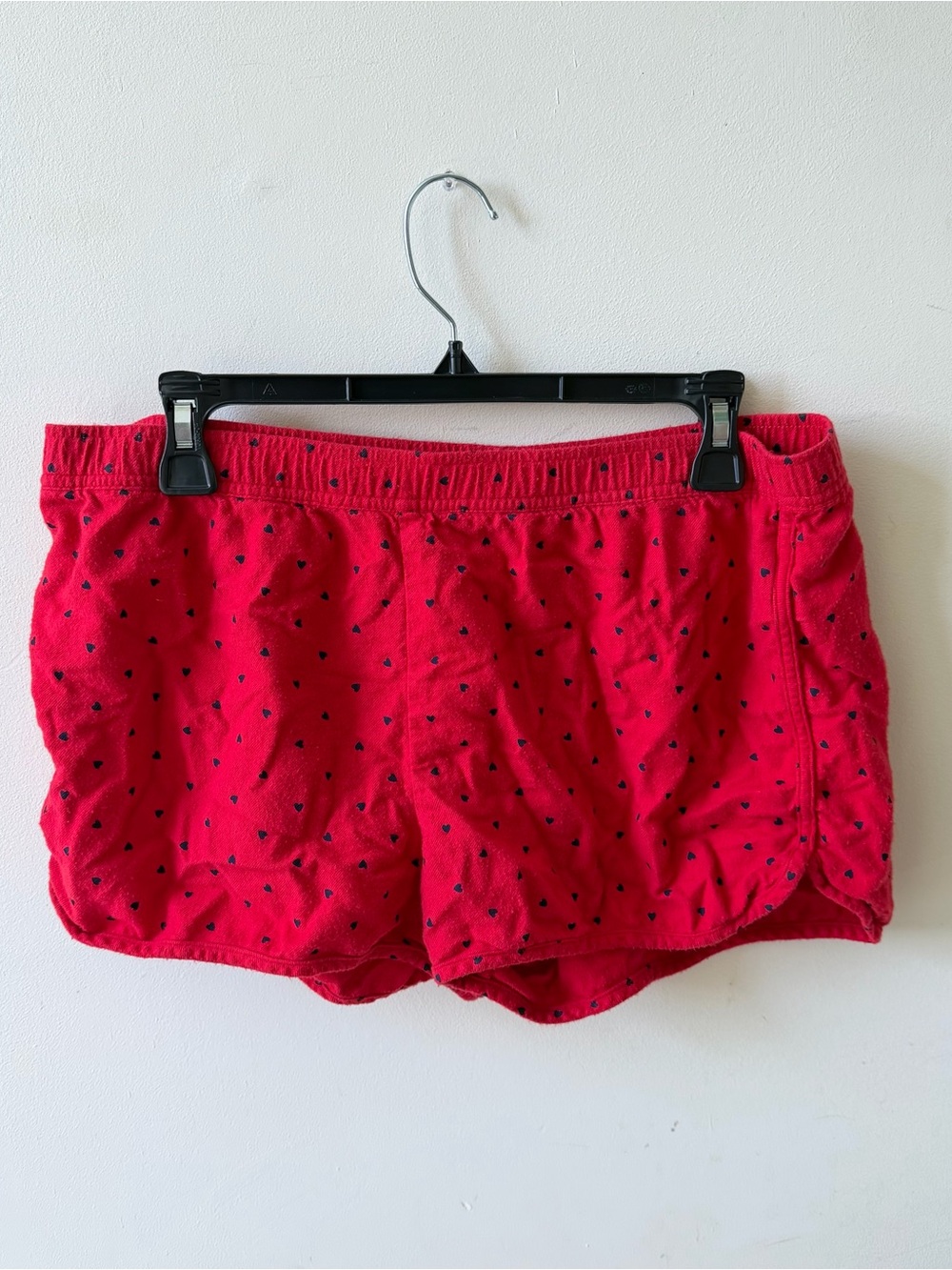GAP Red Shorts with Navy Heart Print